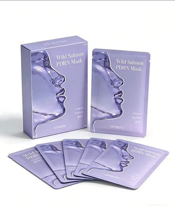 Ameela Wild Salmon PDRN Mask – pakke med 5 masker